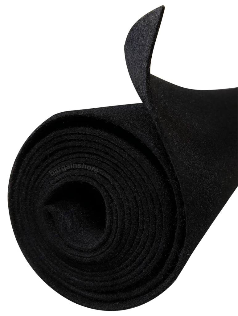 lençol para prensa a vácuo preto liso enrolado
