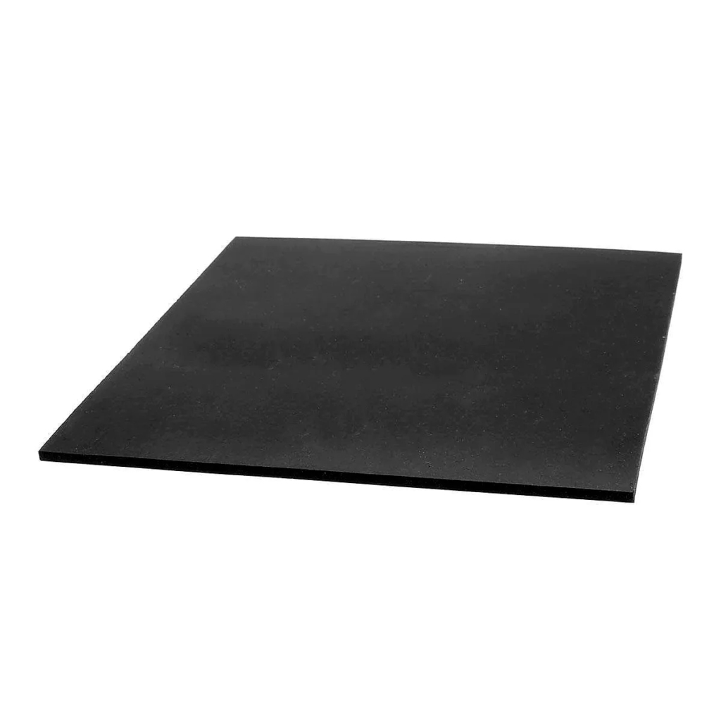placa de borracha preta usada para diversas aplicações