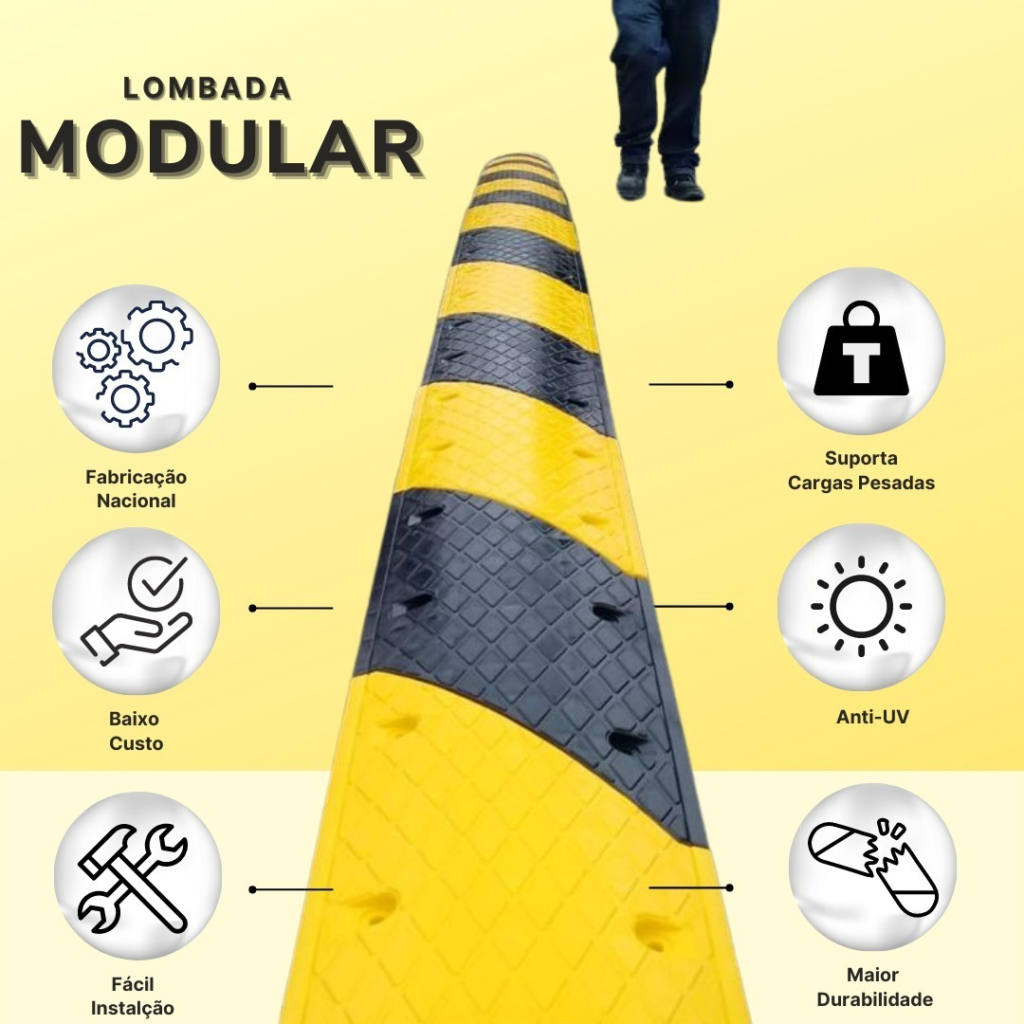 Lombada Modular de Borracha
