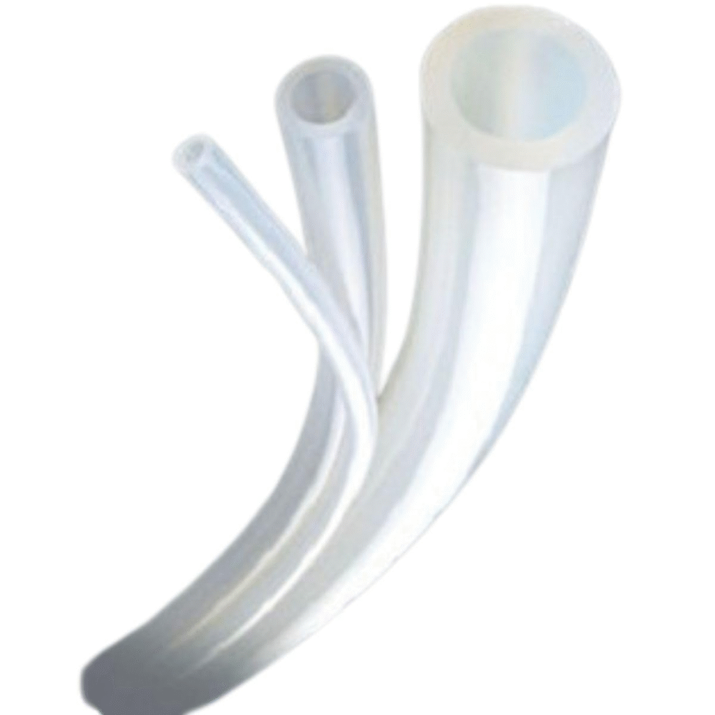 Conjunto de mangueiras/tubos translúcidos para aplicações laboratoriais ou industriais.