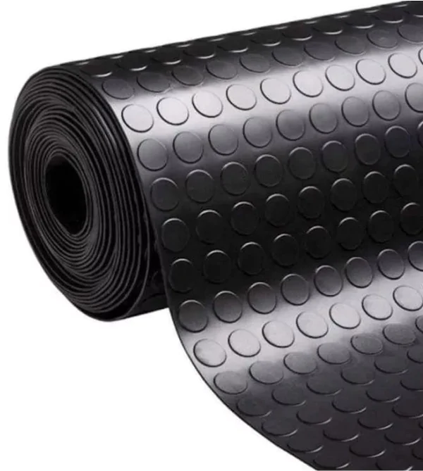 piso modelo moeda de pvc preto