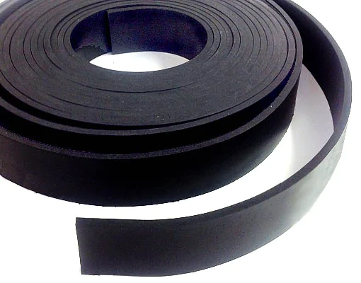 tira de borracha flexível preta